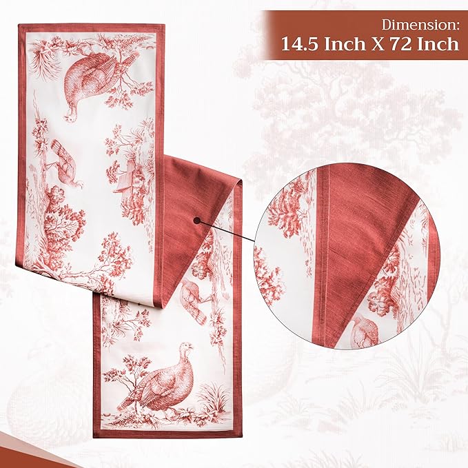 Maison d' Hermine Table Runner 100% Cotton Double Layer Table Runners 72 inches - Image 4