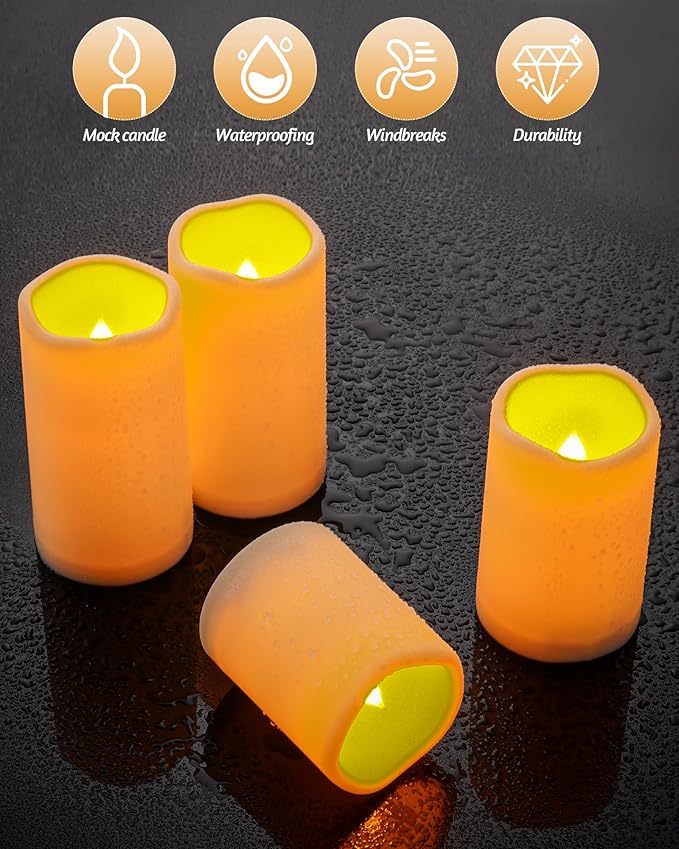 Da by Flameless Candles Battery Operated Candles LED Outdoor Waterproof Candles - Image 3