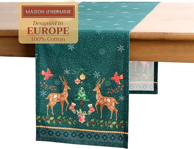 Maison d' Hermine Table Runner 100% Cotton Single Layer Table Runners 108 by MaisondHermine