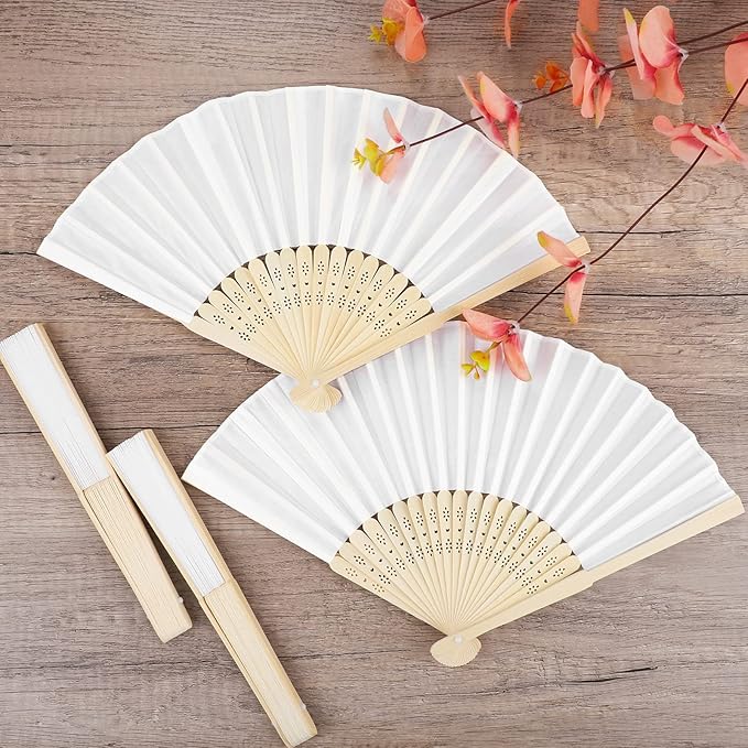 MCEAST 30 Pieces Silk Folding Fans - Image 4