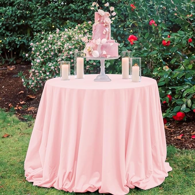10 Pack Pink Round Tablecloths - Image 7