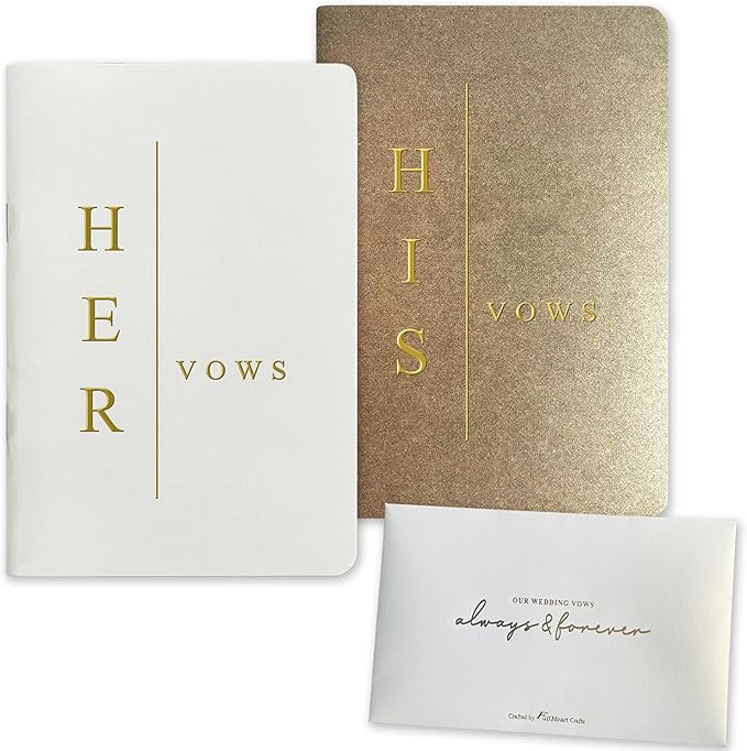 Vow Books His and Hers Wedding Vow Books Bride and Groom Vow Books Wedding by WeddingGiftsWedding