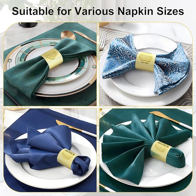 Polymer Material Reusable Napkin Band, Glue-Free Tear-Proof Water Resistant - Image 4