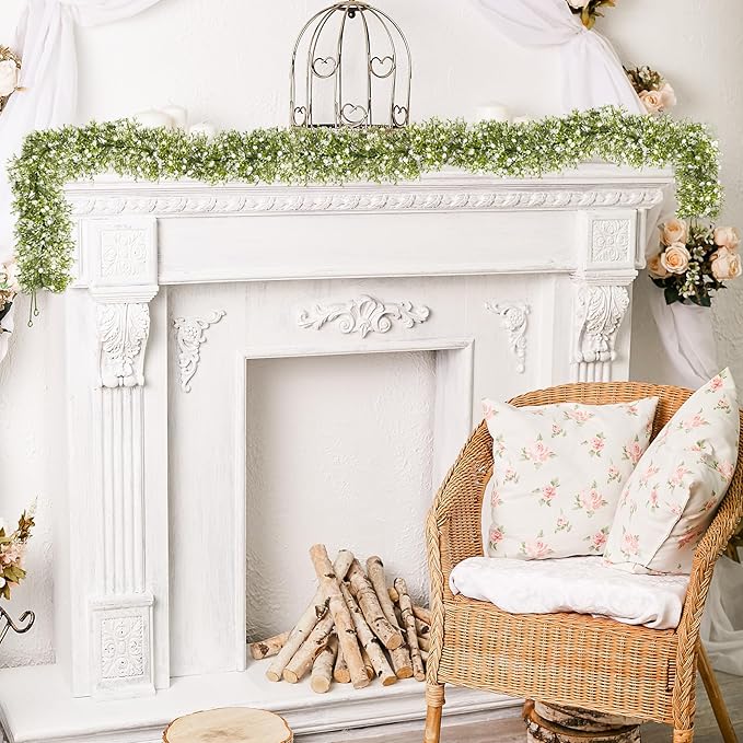 2 Pcs 5.8ft Artificial Baby Breath Flower Vines, Babys Breath Artificial - Image 9
