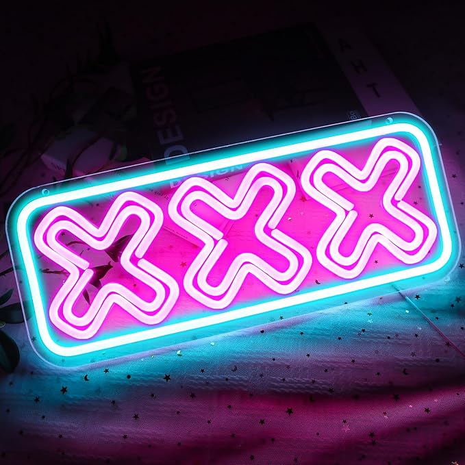 XXX Neon Sign for Wall Decor, Adults Only Led Signs for Room, USB Dimmable - Image 4