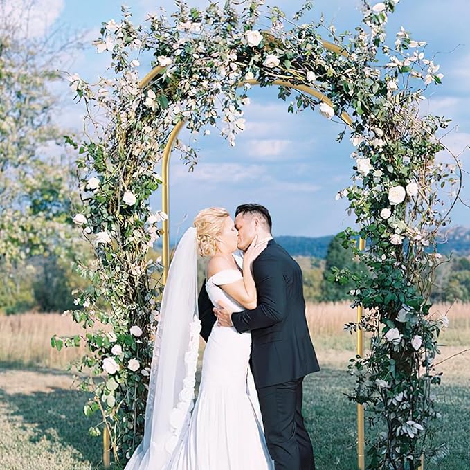 Open Arch Backdrop Stand, Double Arch Frame U Shaped Wedding Arches - Image 2