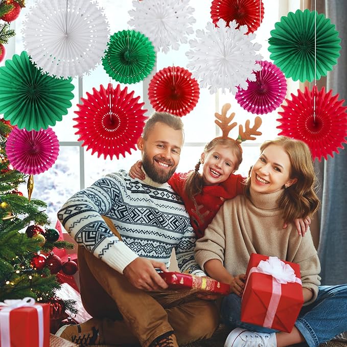 SUNBEAUTY Pack of 12 Christmas Party Decorations Christmas Classroom - Image 5