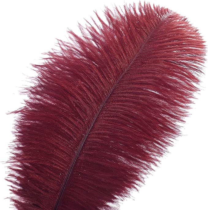 Ballinger Burgundy Ostrich Feathers Bulk - Image 2