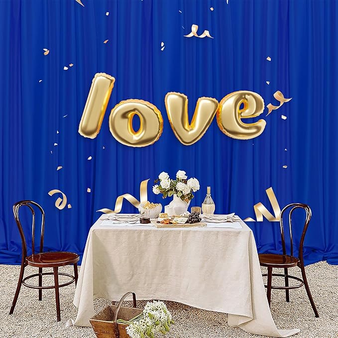 MEETSKY Royal Blue Backdrop Curtains - Image 8