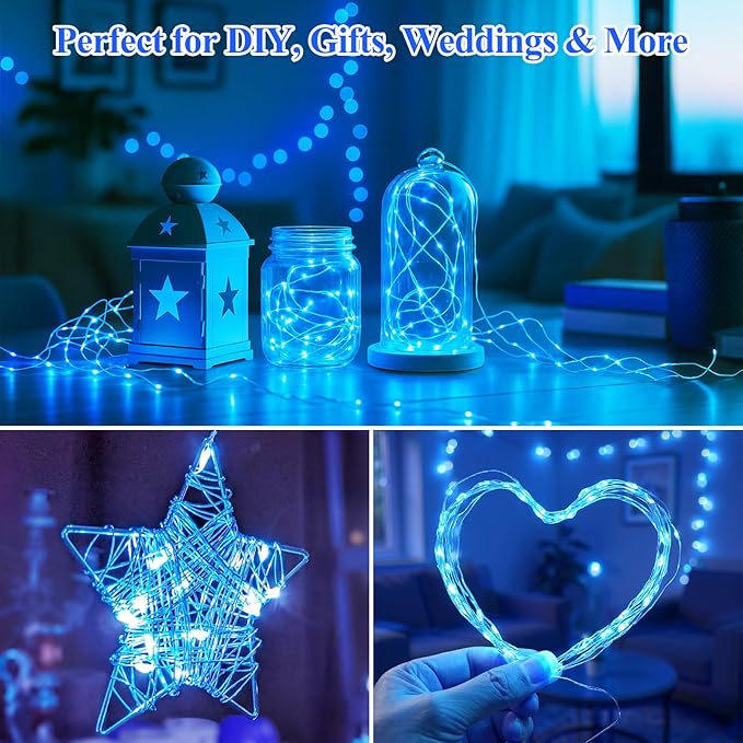 Lakumu 6 Pack Fairy Lights Battery Operated -7FT 20LED String Lights Silver - Image 4