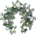Ling's Moment Flower Garland - 6FT Eucalyptus & Rose - Sweetheart Table Decor by LingsMoment