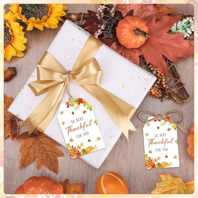 100PCS Thank You Gift Tags Fall Gift Tags - Image 4