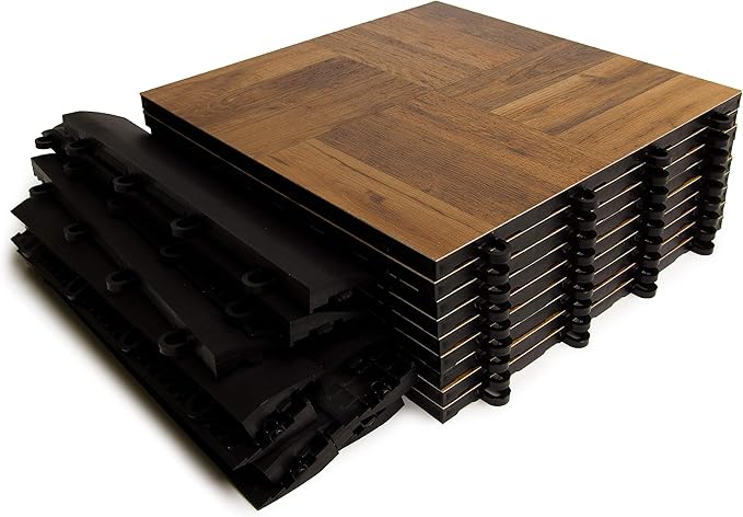 Big Floors 3X3DKOAKFLOOR Interlocking Lightweight Plastic Modular Dance Floor - Image 4