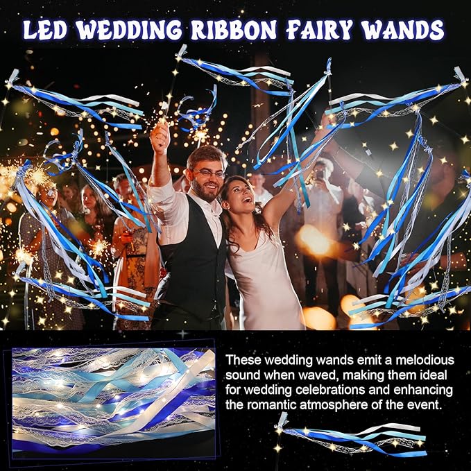 100 Pcs Wedding Wands Ribbon - Image 3