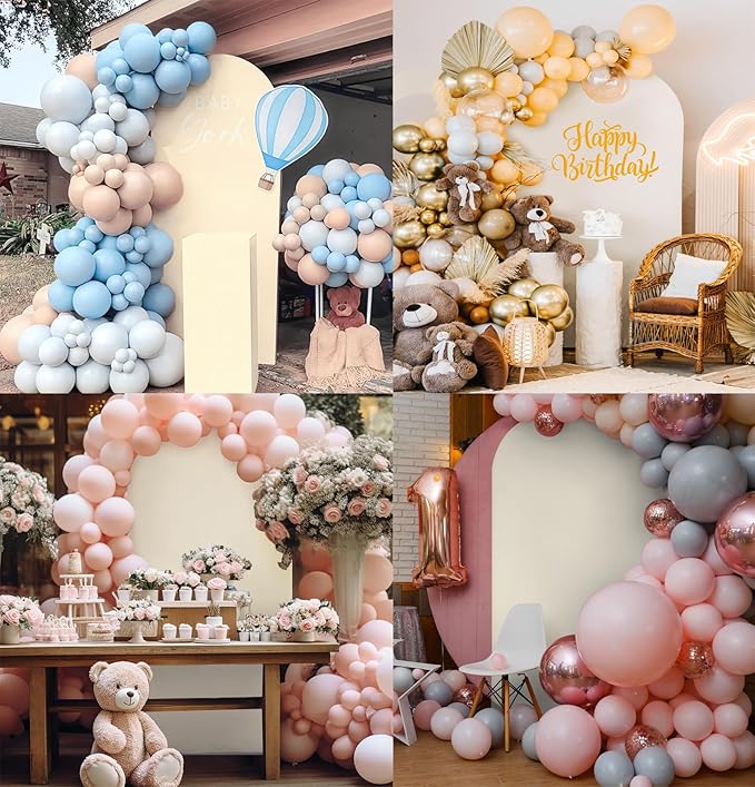 6FT Wedding Arch Backdrop Stand and Beige Arch Cover, Parties Decoration. - Image 7