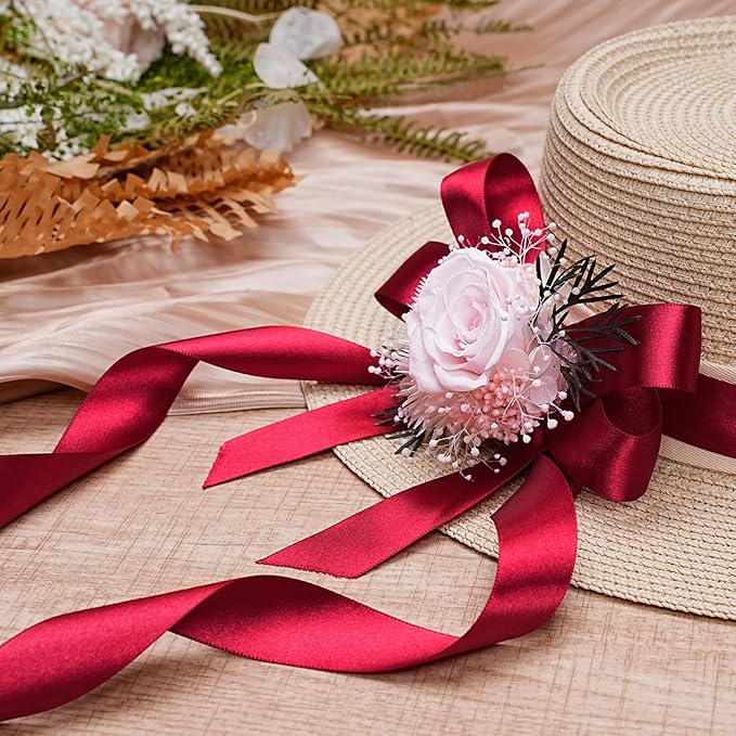 LaRibbons Burgundy Satin Ribbon 1 1/2 Inch 50 Yards, Luxury Double Faced Red - Image 3