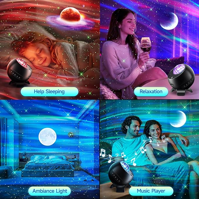 Galaxy Projector for Bedroom, 21Colors Northern Lights, 15White Noise&Bluetooth - Image 9
