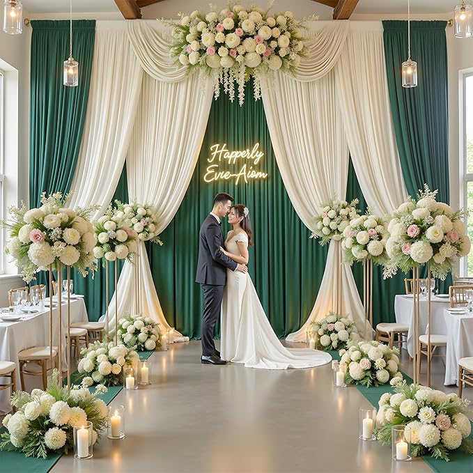 PartyVillage 20ft×15ft Forest Green Backdrop Curtain by PartyVillage