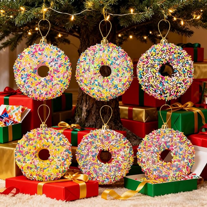 LANGXUN 6pcs Donut Candy Land 2025 Xmas Birthday Party Wedding Suppiles - Image 5