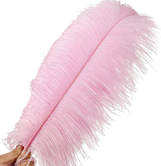 Larryhot Pink Long Ostrich Feathers - Image 2