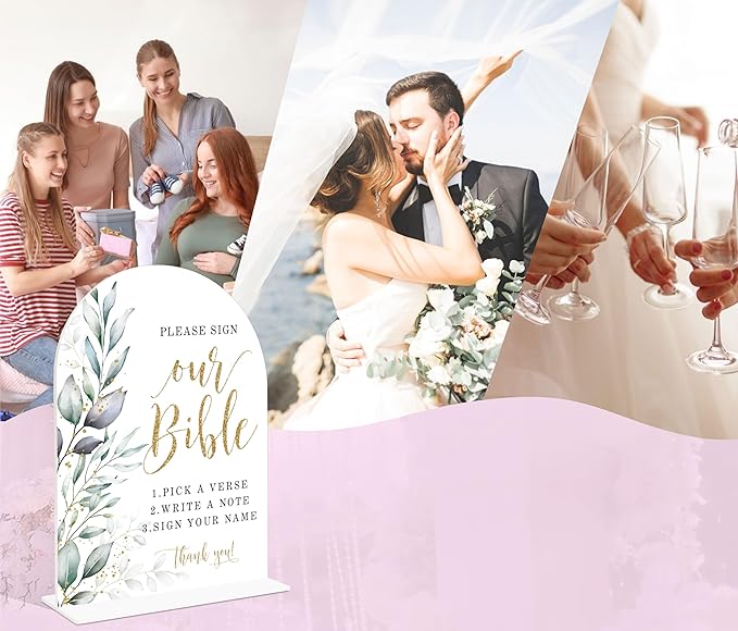 Acrylic Wedding Signs, Wedding Reception Signage, Bridal Shower Table Decor - Image 5