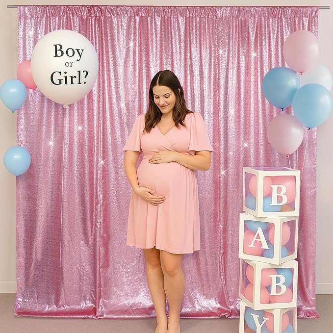 SquarePie Sequin Backdrop Less Transparent Background Sparkly Curtain - Image 4