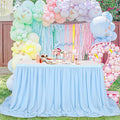 9ft Baby Blue Table Skirt Baby Shower Tablecloth by QueenDream