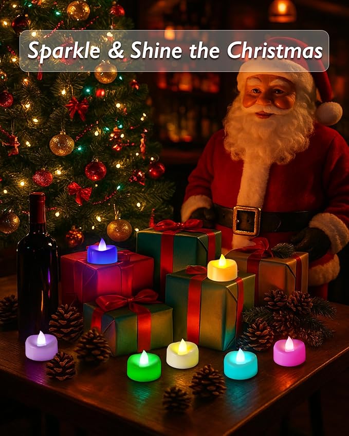 Raycare 7-Color Changing LED Tea Lights Battery Operated, 200+Hour Flickering - Image 7