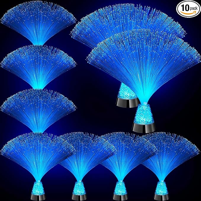 Patelai 10 Pcs LED Fiber Optic Lamp Color Changing Fiber Optic Night Light by Patelai