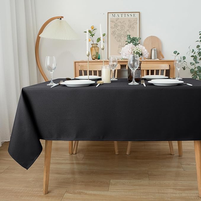 Biscaynebay Textured Fabric Tablecloths 60x108 Inches Rectangular, Wedding and - Image 7