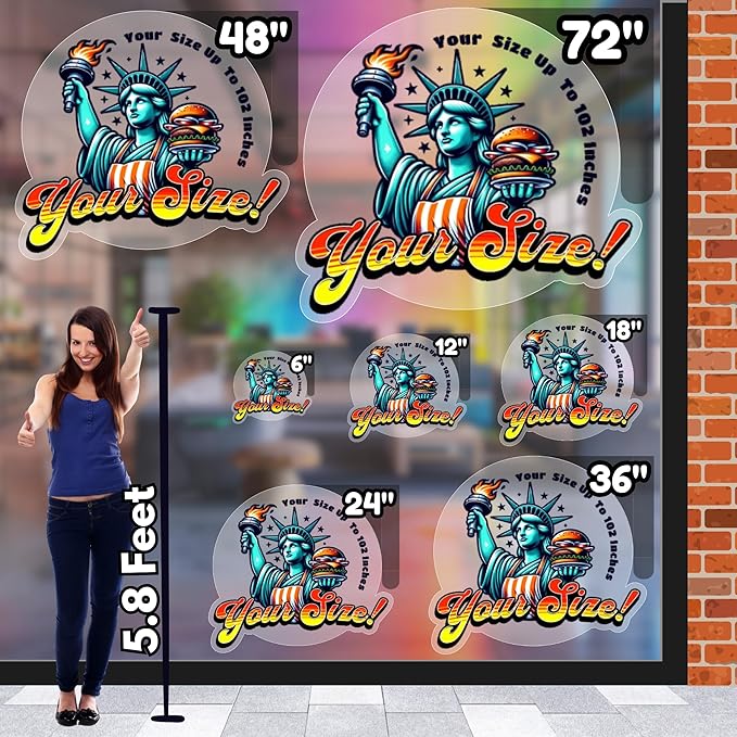Custom High Static Window Cling ║ Your Logo or Design We Print Your Static - Image 4