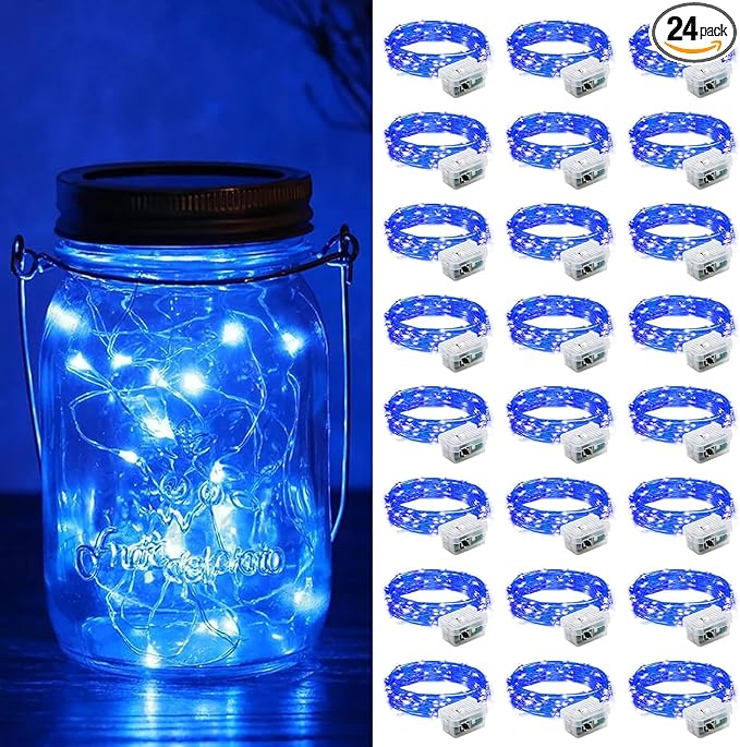 ZGWJ 24 Pack Fairy Lights Battery Operated, 7ft 20 Mini LED Fairy String Lights by ZGWJ