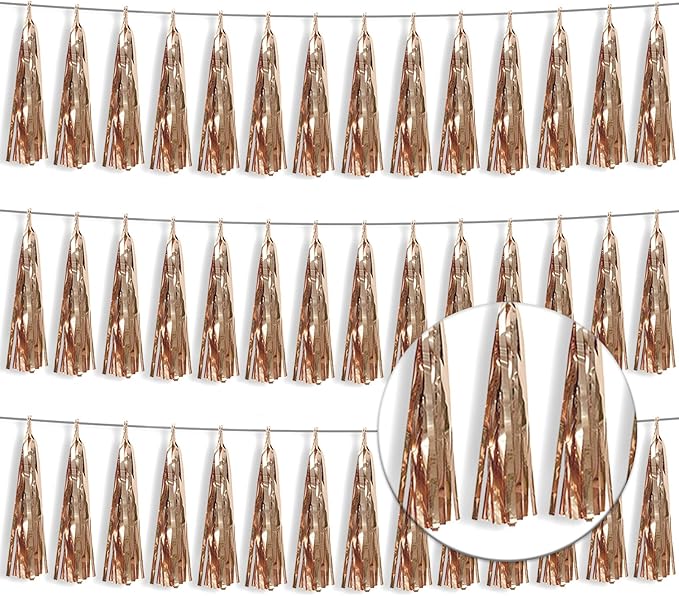 3P Metallic Fringe Tassel Banner Garland Foil Tinsel Streamer Wall Hanging by Xuuf