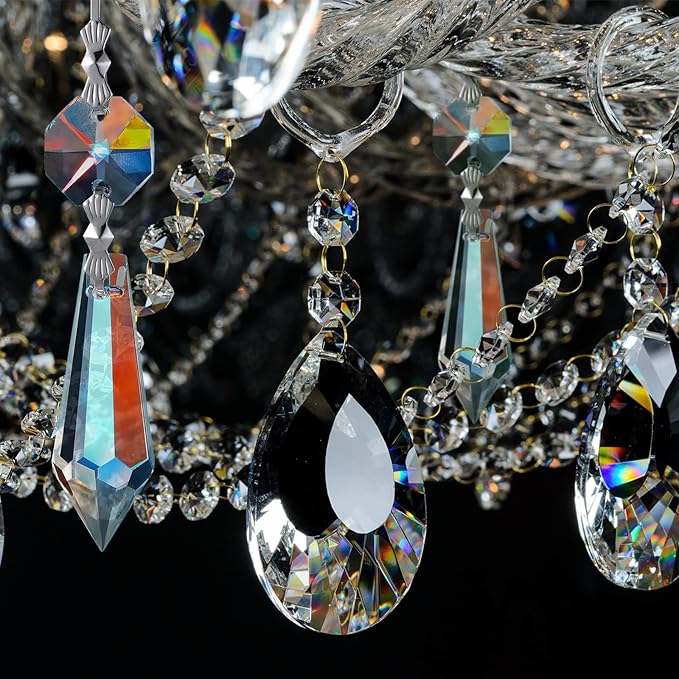 48 Pcs Chandelier Crystal Replacement 38 mm Teardrop & Icicle Crystal Prisms - Image 6