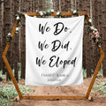 We Do, Eloped Backdrop, Custom Tapestry by DEVONDESIGN