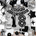 18th Birthday Decorations for Boys Girls, Fringe Curtains Kit by Birthdaypartyexpert