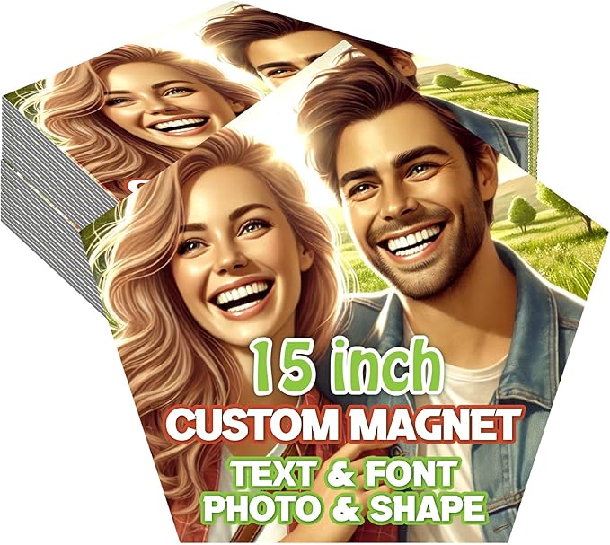 KETABAO – 15" Pentagon Custom Refrigerator and Car Photo Magnets by KETABAOMotorcycleParts