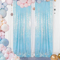 ShiDianYi Iridescent Aqua Sequin Backdrops by ShiDianYi