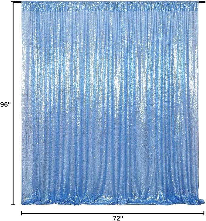Poise3EHome 6FT x 8FT Sequin Photography Backdrop Curtain - Image 8
