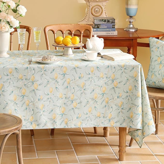 patdrea Designer Linen Green Small Tablecloth - Image 8