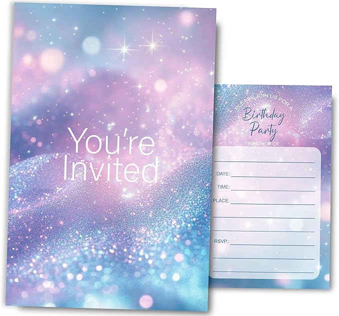 Simple You're Invited Girls Birthday Invitations - Image 7