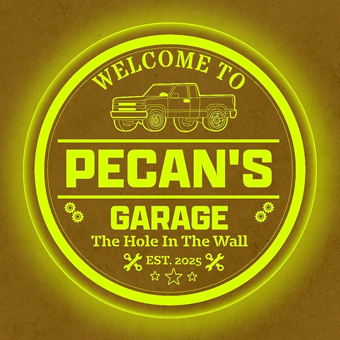 Custom Pickup Truck LED Sign – Personalized Color Changing Acrylic Wall Decor - Image 7