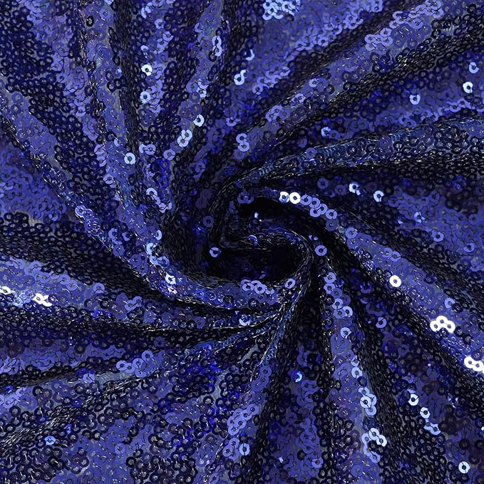 Eternal Beauty Navy Blue Sequin Backdrop, 4x7 Ft Glitter Background Curtains - Image 9