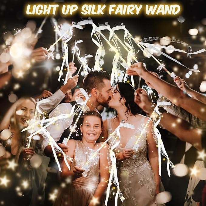 28PCS Light up Wands for wedding, Wedding Wands Streamers - Image 5