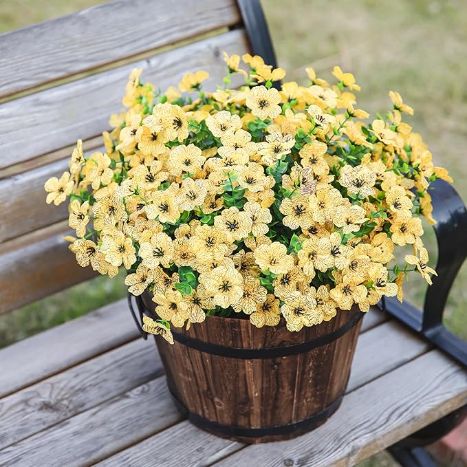 HyeFlora Artificial Fall Flowers Faux Mums - Image 7