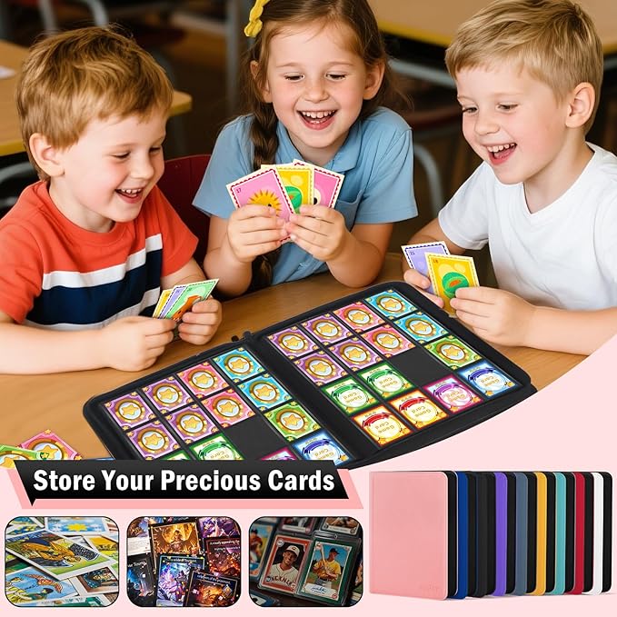 Card Binder 16 Pocket, Zipper Trading Card Binder Holds 1024 Cards, - Image 7