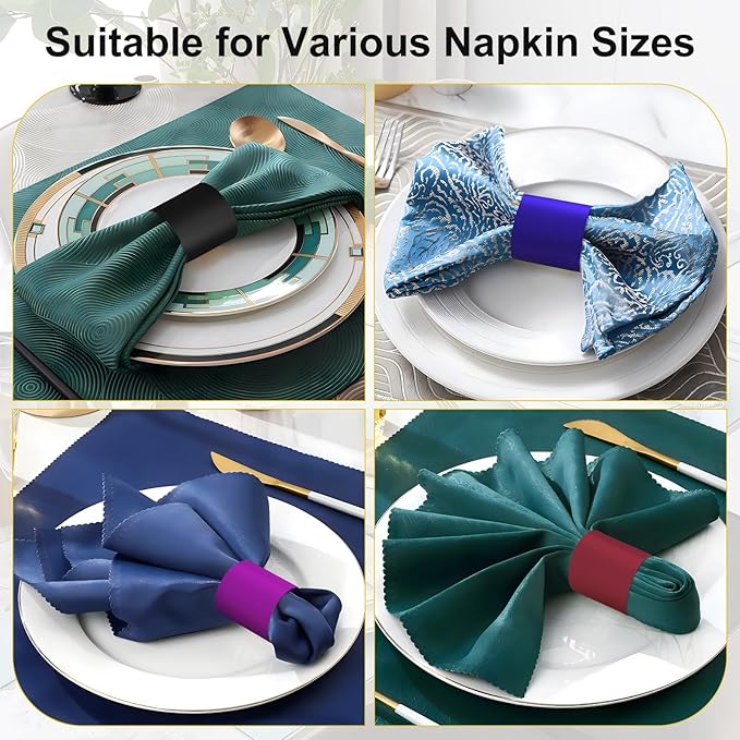 Polymer Material Reusable Napkin Band, Glue-Free Tear-Proof Water Resistant - Image 4
