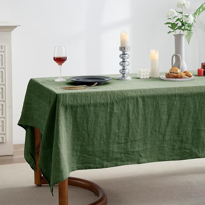 EVERLY 100% Pure Linen Rectangle Tablecloths 60x108Inches - Image 5