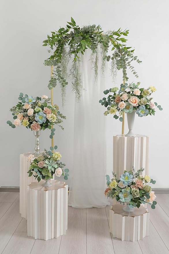 Serra Flora Artificial Flower Combo Fake Peony Rose Silk Flowers - Image 5