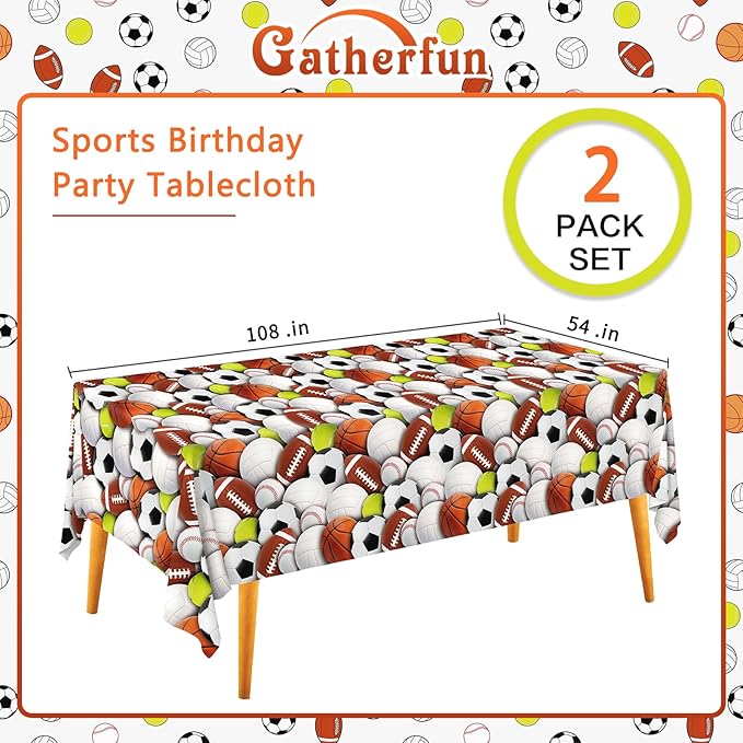 Gatherfun Sports-Themed Party Pack: 2-Pack Boys Birthday Decorations, - Image 2